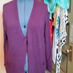 Cozy Purple Cardigan